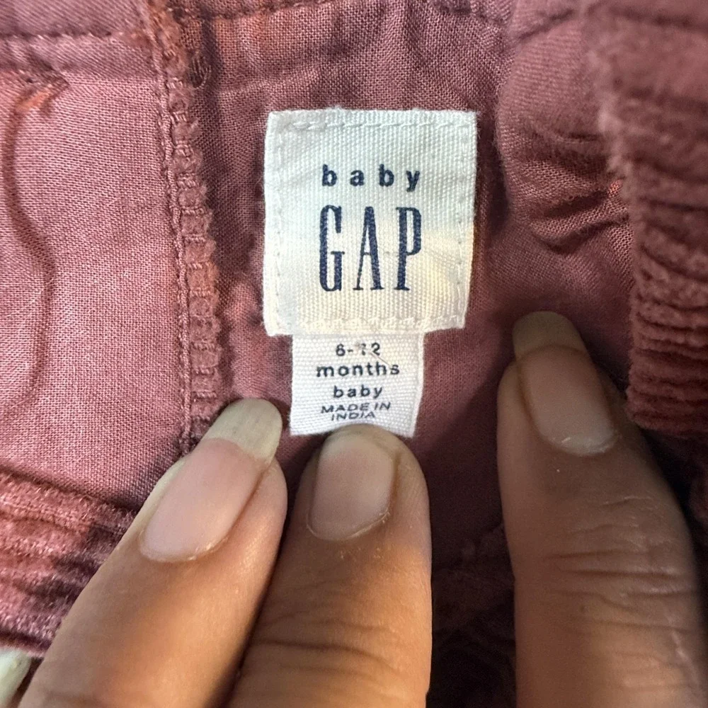 Gap Baby Dark Academia Corduroy Romper Girls 6-12 Months Bubble Preppy Fall